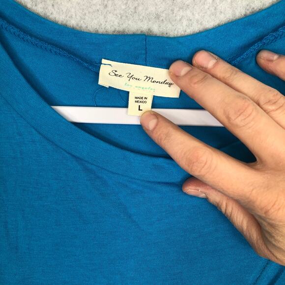 See You Monday Dress Womens Large Maxi T-Shirt Casual Stretch Jersey Long Tank - Picture 6 of 8